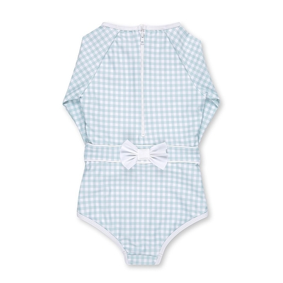 Um roupa de banho longo macio do bebê da luva do roupa de banho de Lycra do bebê da parte fornecedor