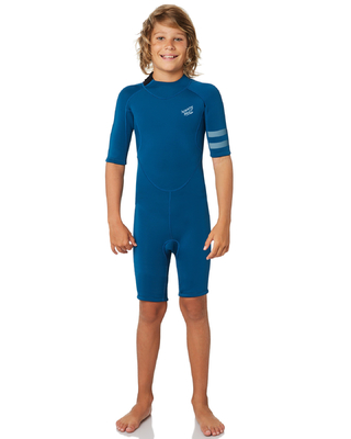 O azul caçoa o roupa de mergulho de Shorty/luva longa do neopreno 2.5mm um roupa de banho UV completo da proteção do terno de mergulho da parte para meninos fornecedor